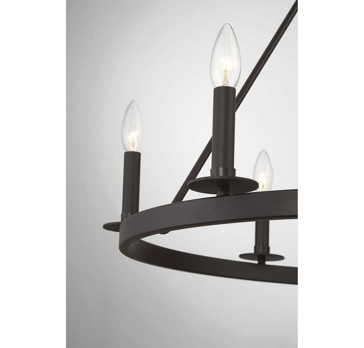 Meridian - M10093ORB - Six Light Chandelier - Oil Rubbed Bronze