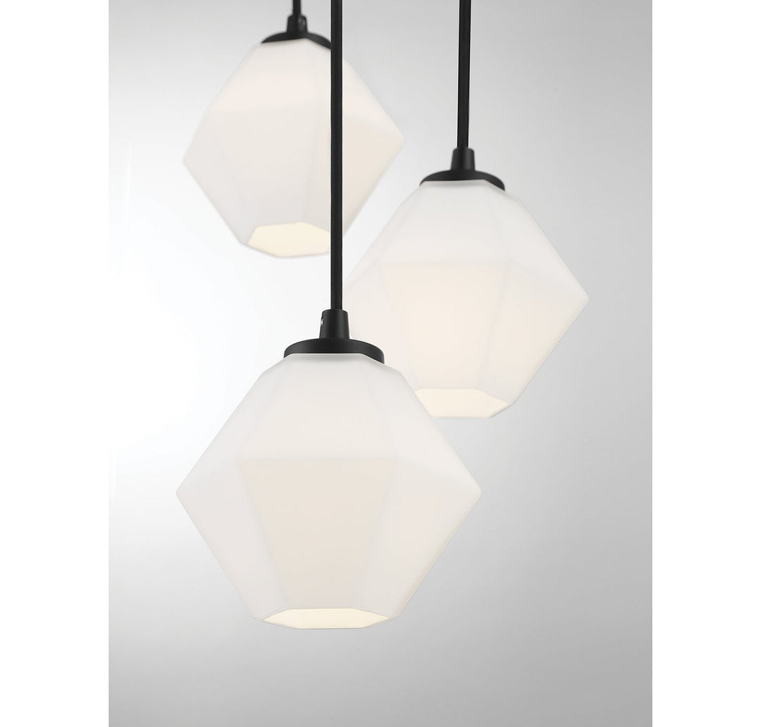 Meridian - M10094MBK - Five Light Chandelier - Matte Black