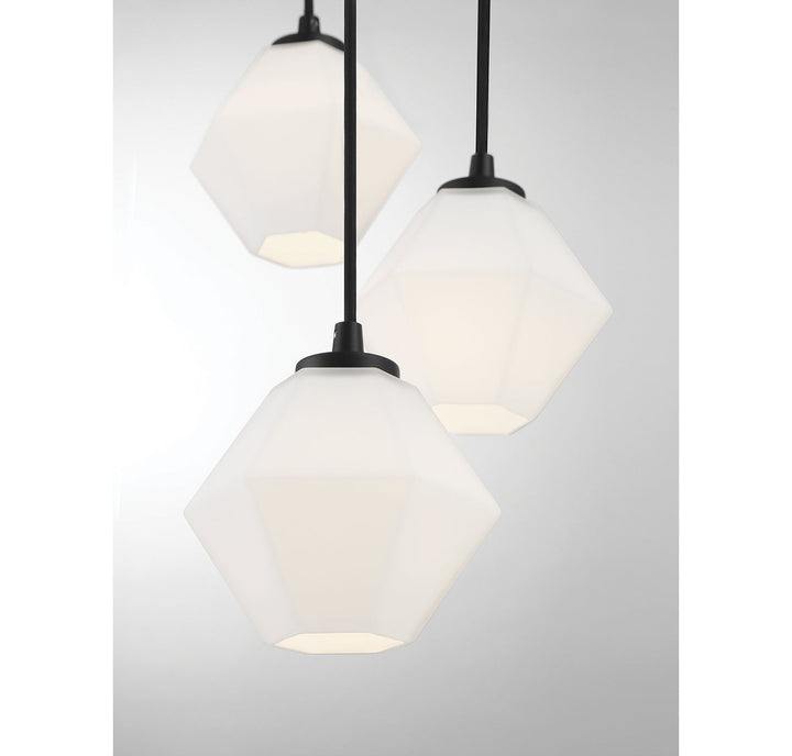 Meridian - M10094MBK - Five Light Chandelier - Matte Black