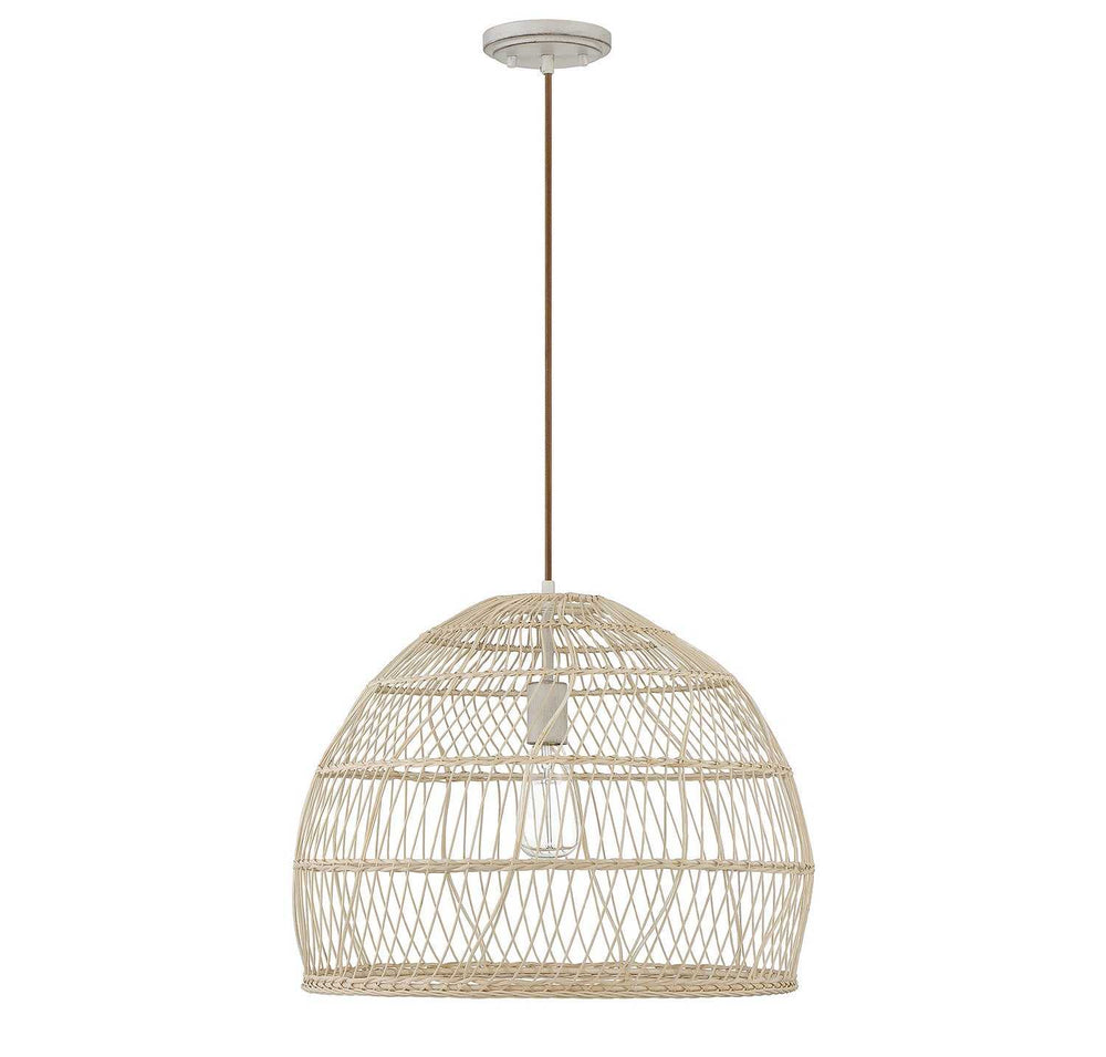 Meridian - M70106NR - One Light Pendant - Natural Rattan with a Matching Socket
