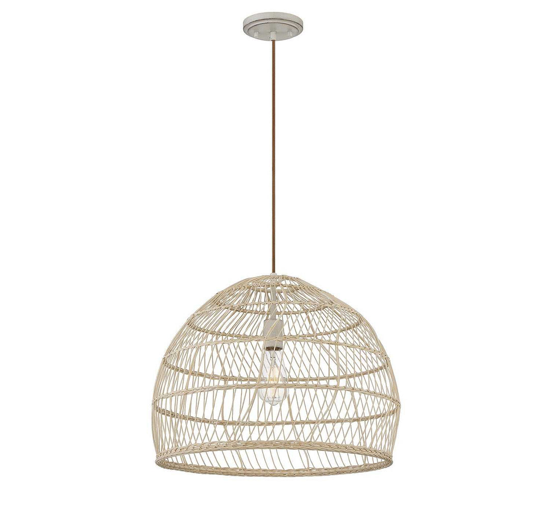 Meridian - M70106NR - One Light Pendant - Natural Rattan with a Matching Socket