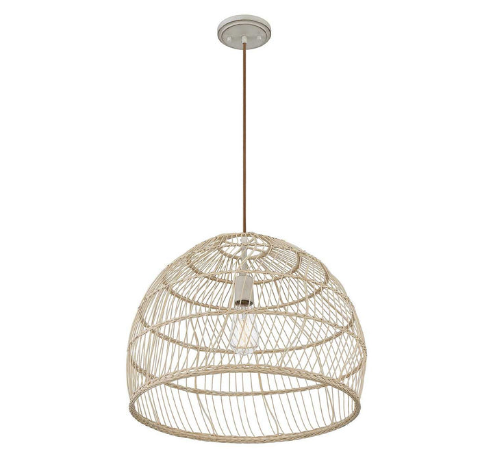 Meridian - M70106NR - One Light Pendant - Natural Rattan with a Matching Socket
