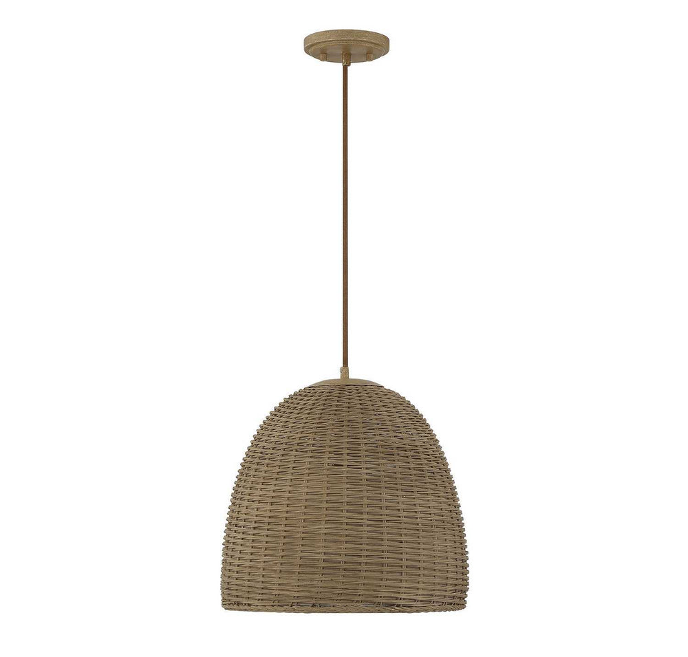 Meridian - M70107NWIC - One Light Pendant - Natural Wicker