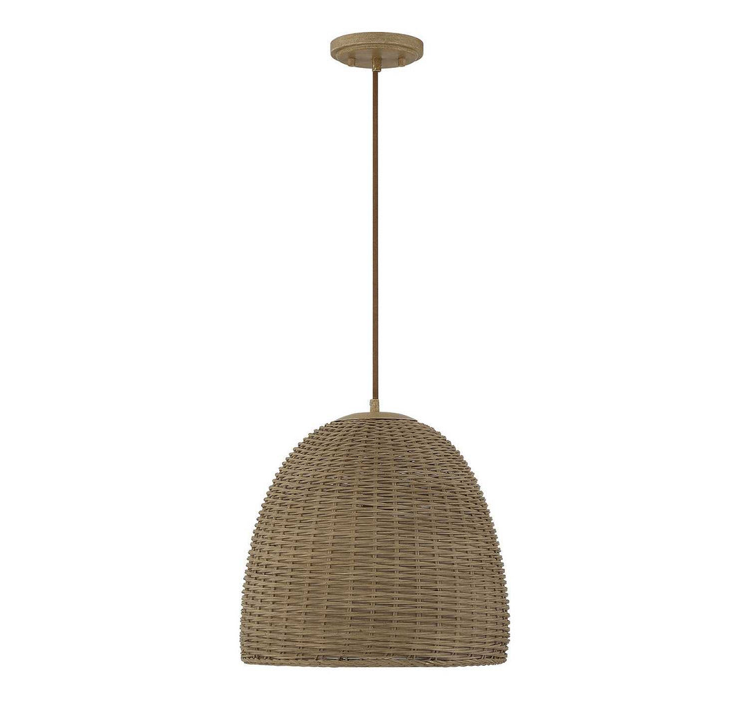 Meridian - M70107NWIC - One Light Pendant - Natural Wicker