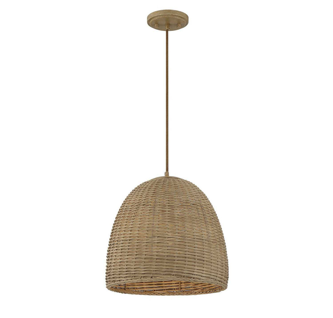 Meridian - M70107NWIC - One Light Pendant - Natural Wicker