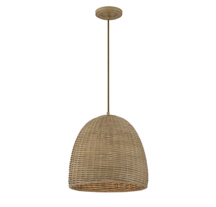 Meridian - M70107NWIC - One Light Pendant - Natural Wicker