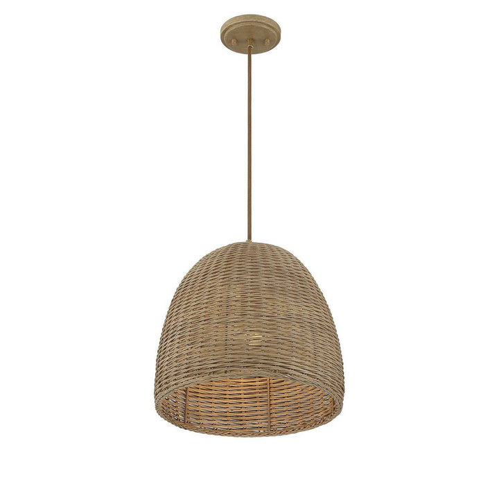 Meridian - M70107NWIC - One Light Pendant - Natural Wicker