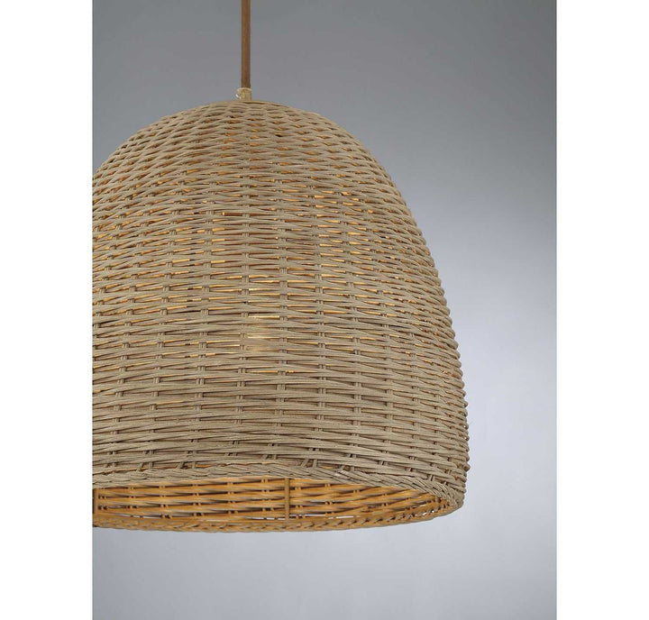 Meridian - M70107NWIC - One Light Pendant - Natural Wicker