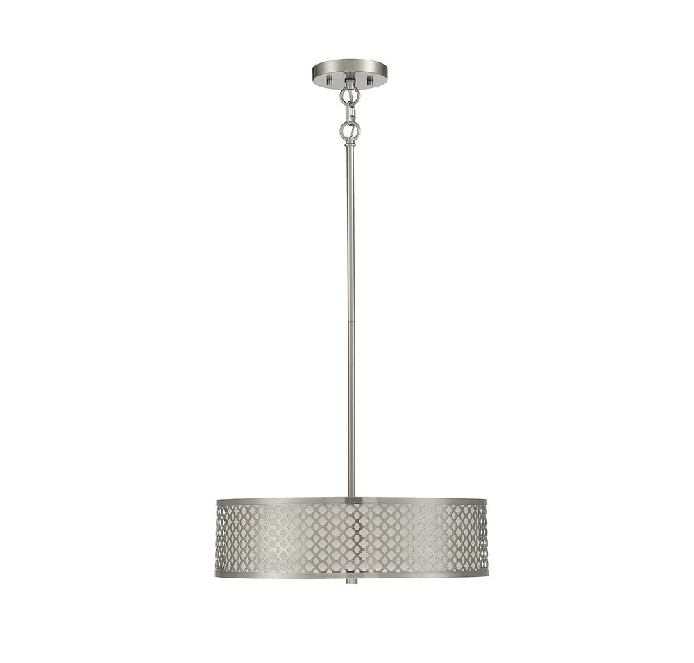 Meridian - M70108BN - Three Light Pendant - Brushed Nickel
