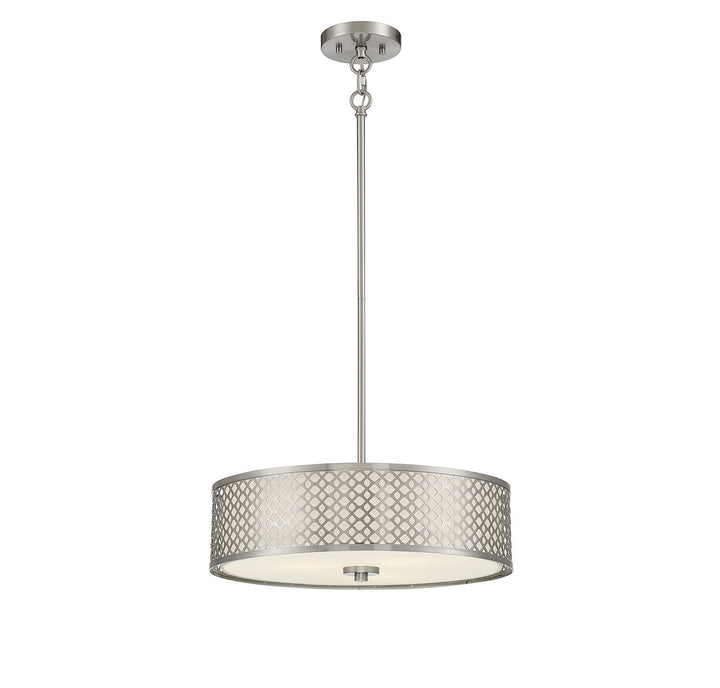 Meridian - M70108BN - Three Light Pendant - Brushed Nickel