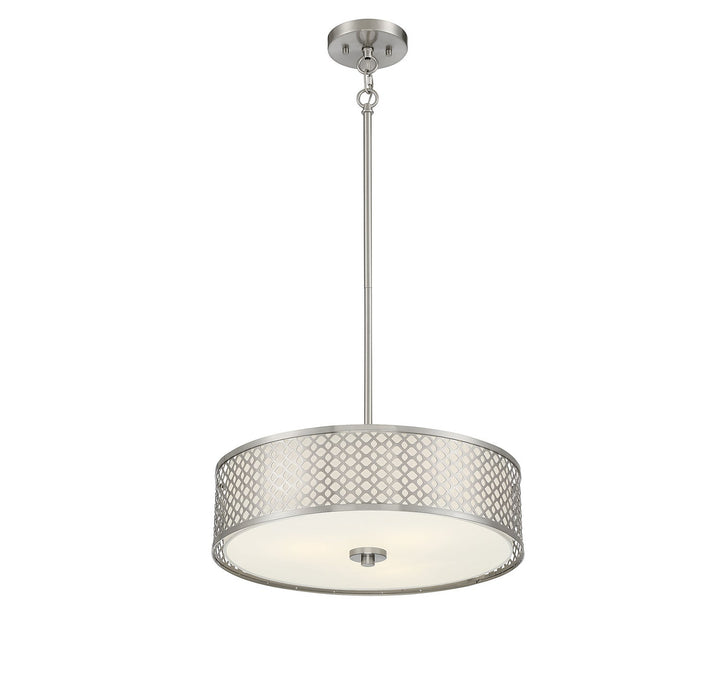 Meridian - M70108BN - Three Light Pendant - Brushed Nickel
