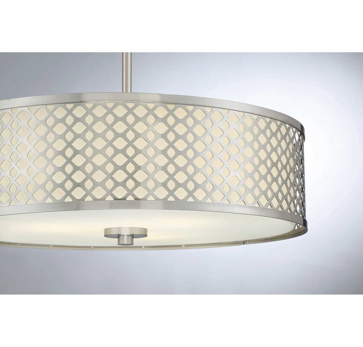 Meridian - M70108BN - Three Light Pendant - Brushed Nickel