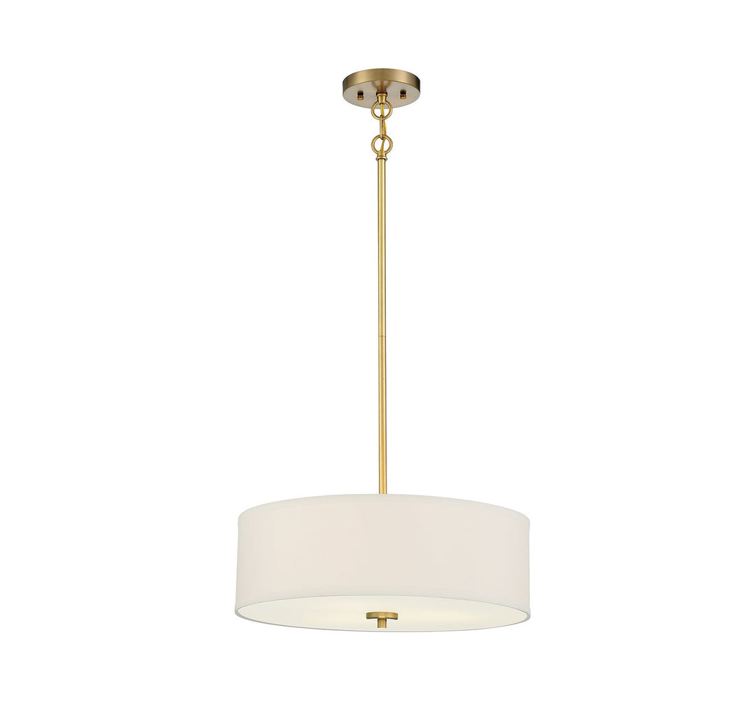 Meridian - M70109NB - Three Light Pendant - Warm Brass