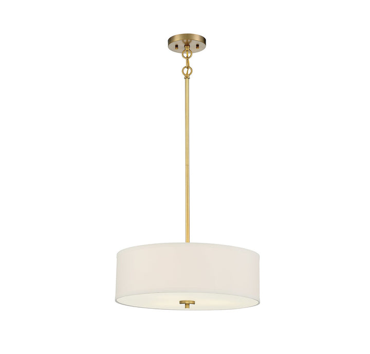 Meridian - M70109NB - Three Light Pendant - Warm Brass