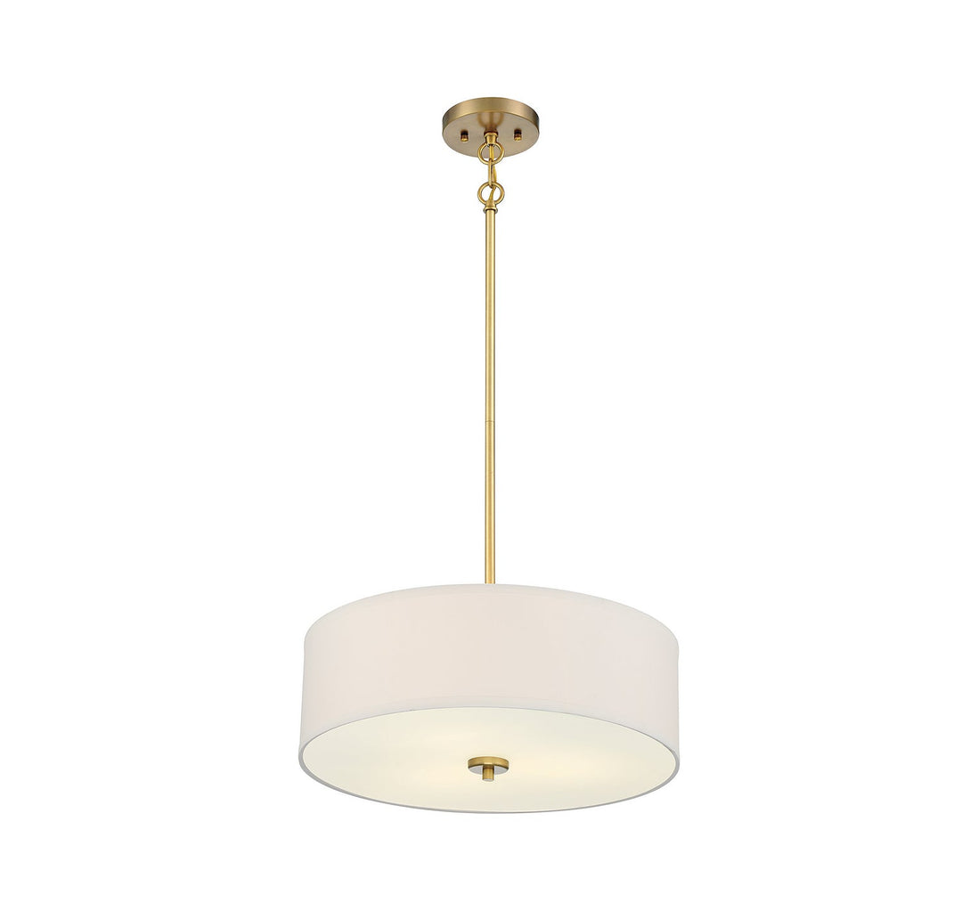 Meridian - M70109NB - Three Light Pendant - Warm Brass