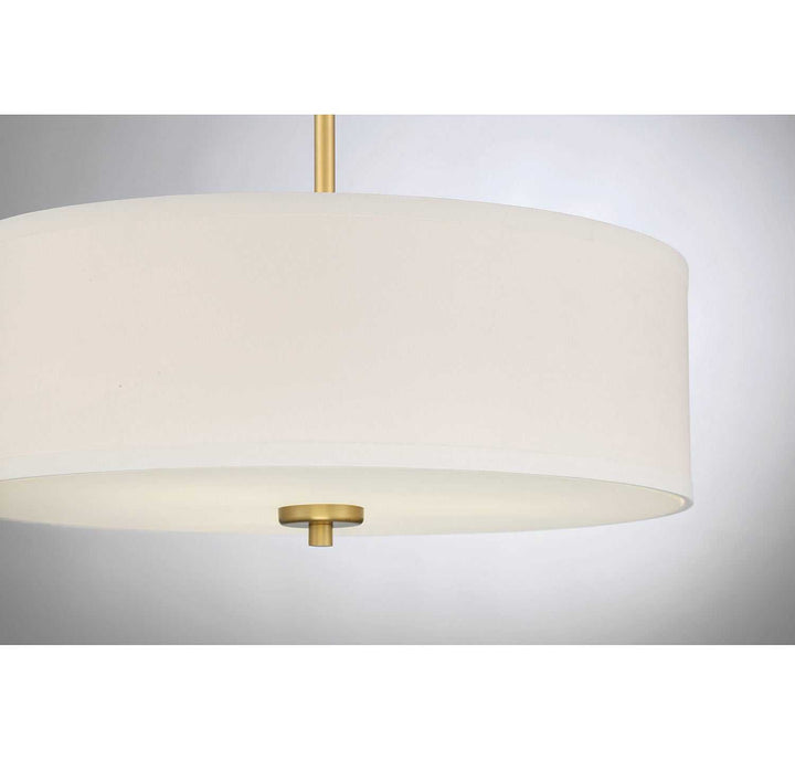 Meridian - M70109NB - Three Light Pendant - Warm Brass