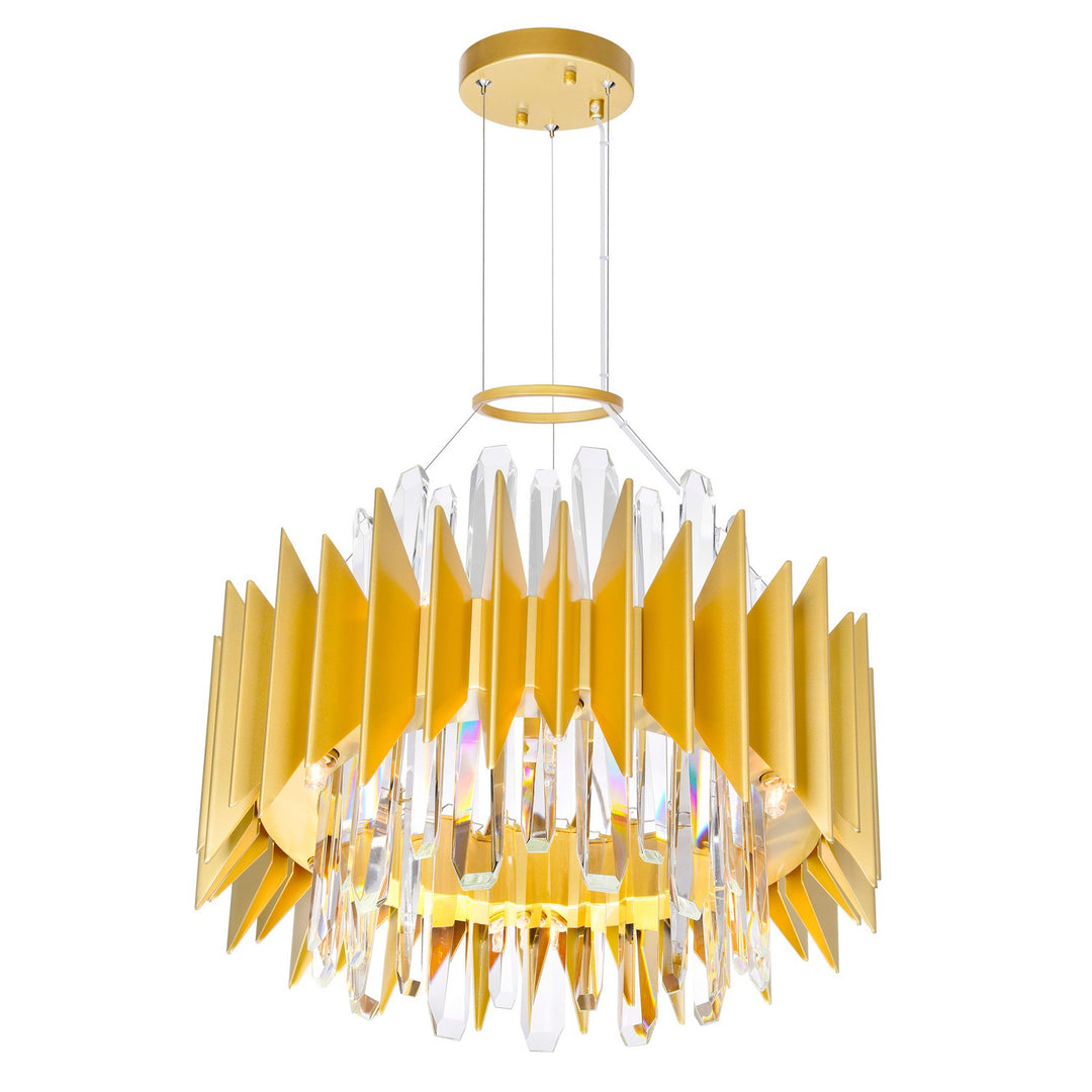 CWI Lighting Canada - 1247P20-12-602 - 12 Light Chandelier - Cityscape - Satin Gold