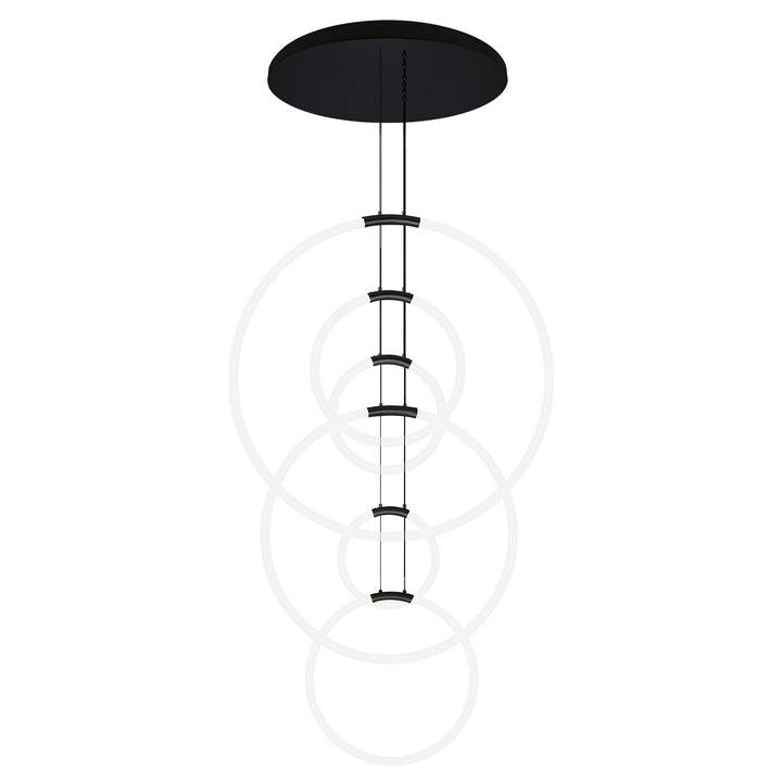 CWI Lighting Canada - 1273P35-6-101-R - LED Chandelier - Hoops - Black