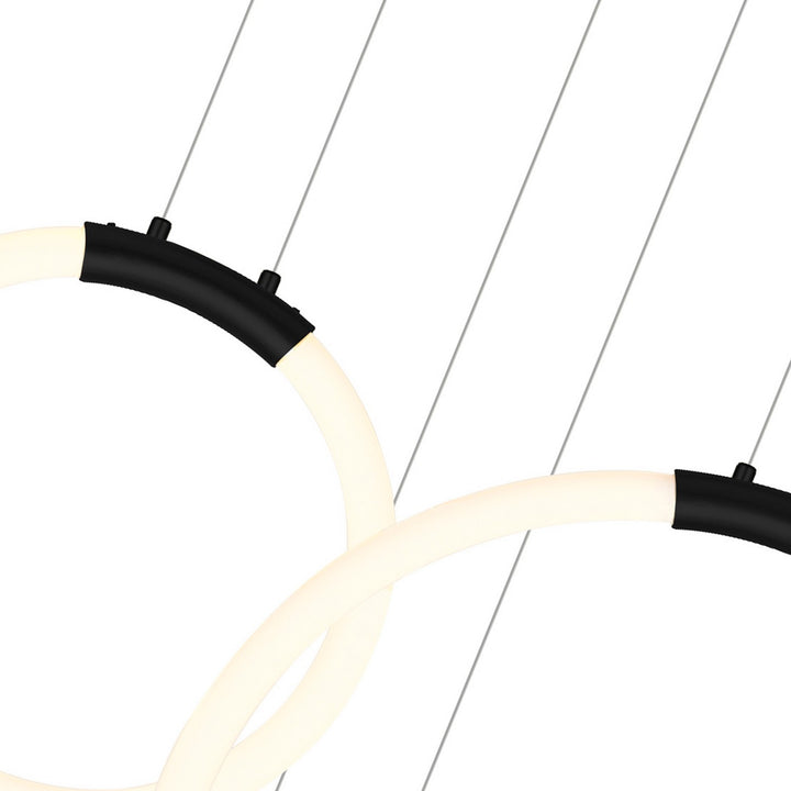 CWI Lighting Canada - 1273P44-5-101-RC - LED Chandelier - Hoops - Black