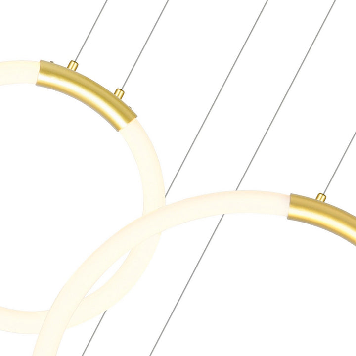 CWI Lighting Canada - 1273P44-5-602-RC - LED Chandelier - Hoops - Satin Gold