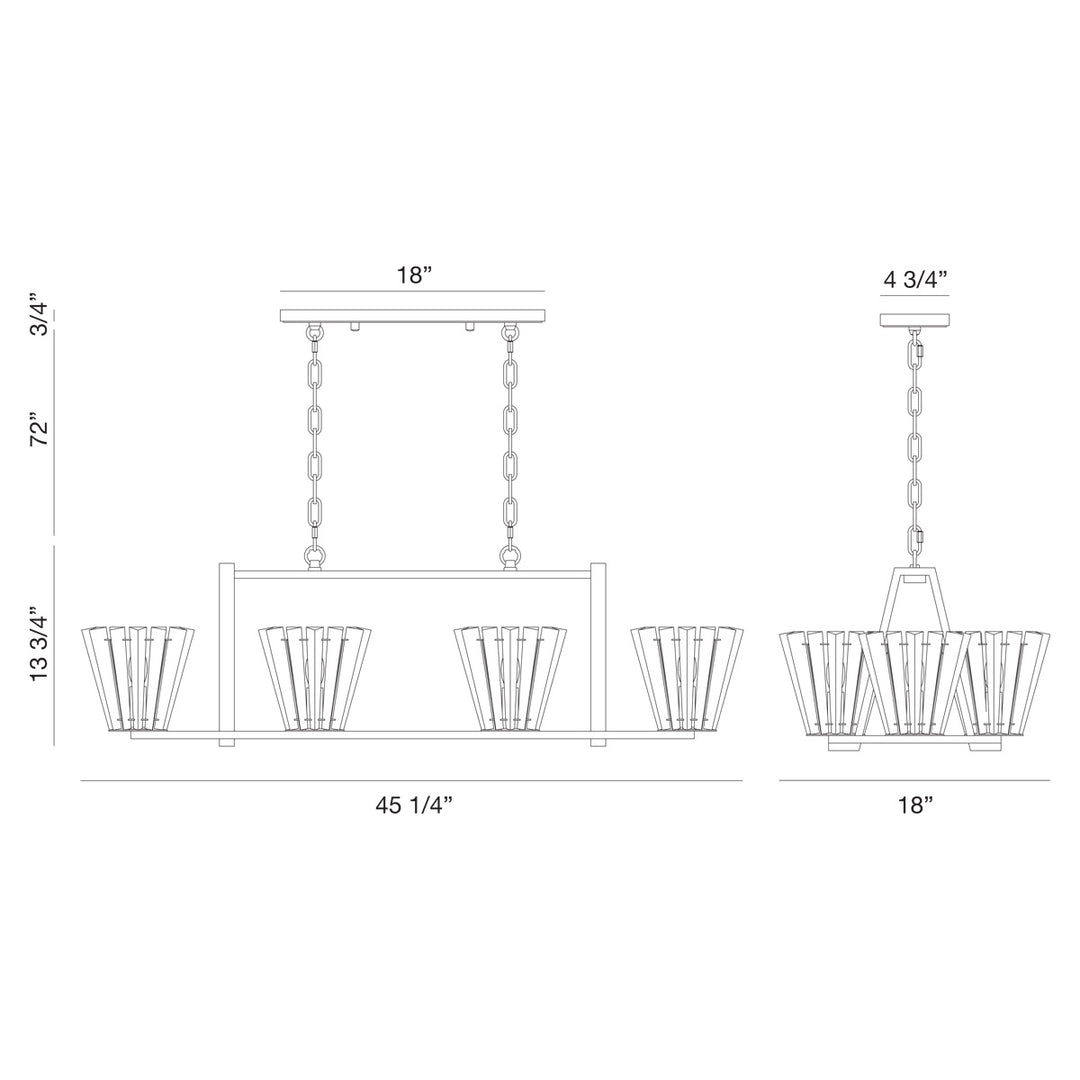 Eurofase Canada - 38867-019 - RICCA-CHD-6LT-45IN-CHR-CL - RICCA - Chrome