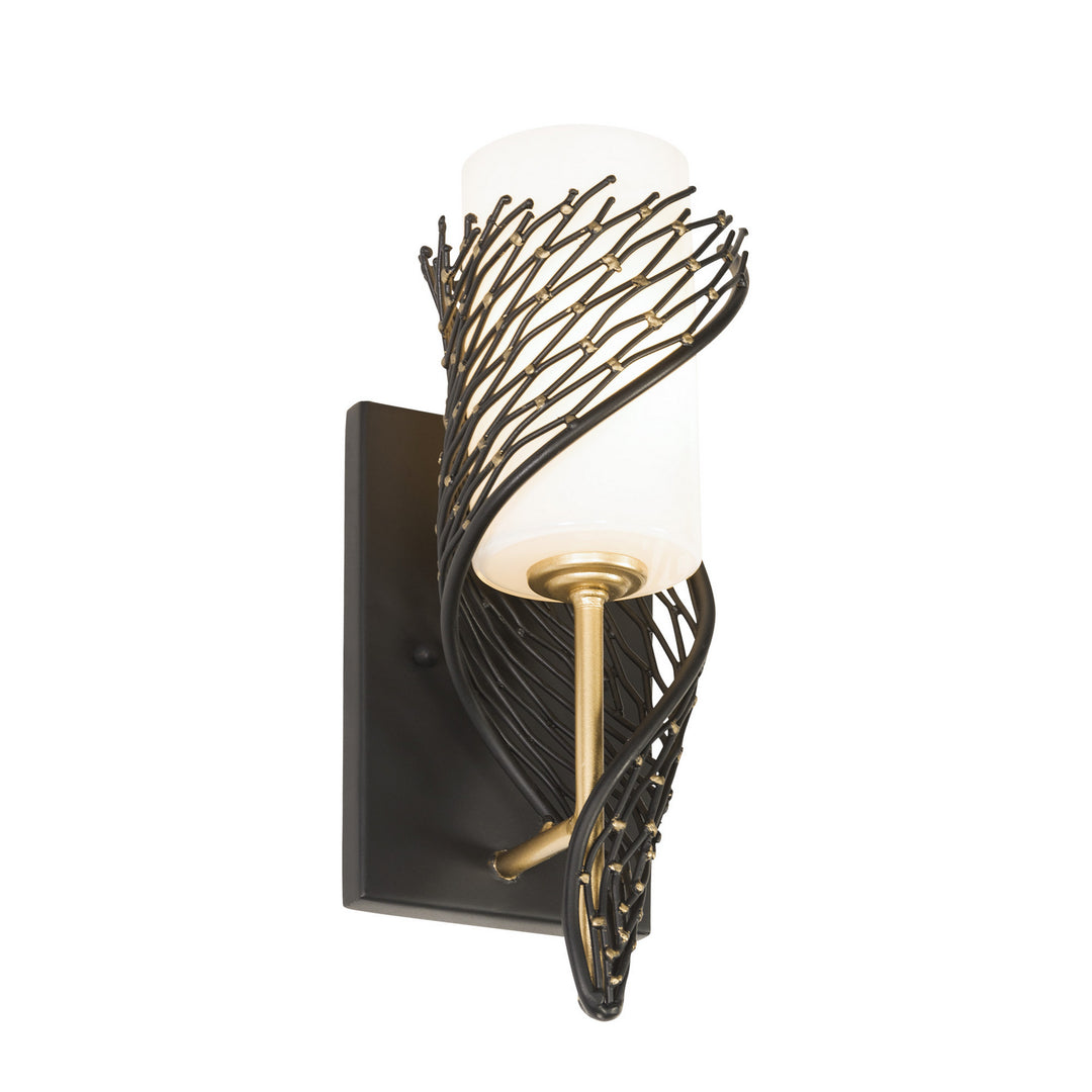 Varaluz - 240K01MBFG - One Light Wall Sconce - Flow - Matte Black/French Gold