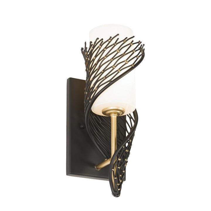 Varaluz - 240K01MBFG - One Light Wall Sconce - Flow - Matte Black/French Gold