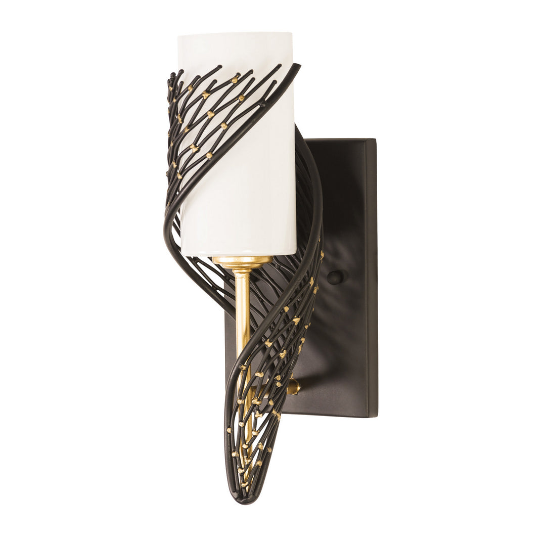 Varaluz - 240K01MBFG - One Light Wall Sconce - Flow - Matte Black/French Gold