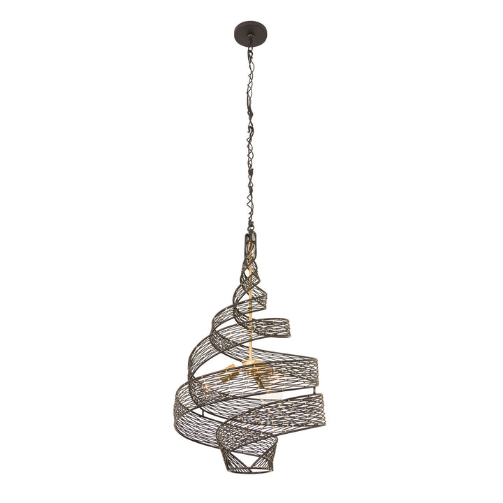 Varaluz - 240P03MBFG - Three Light Pendant - Flow - Matte Black/French Gold