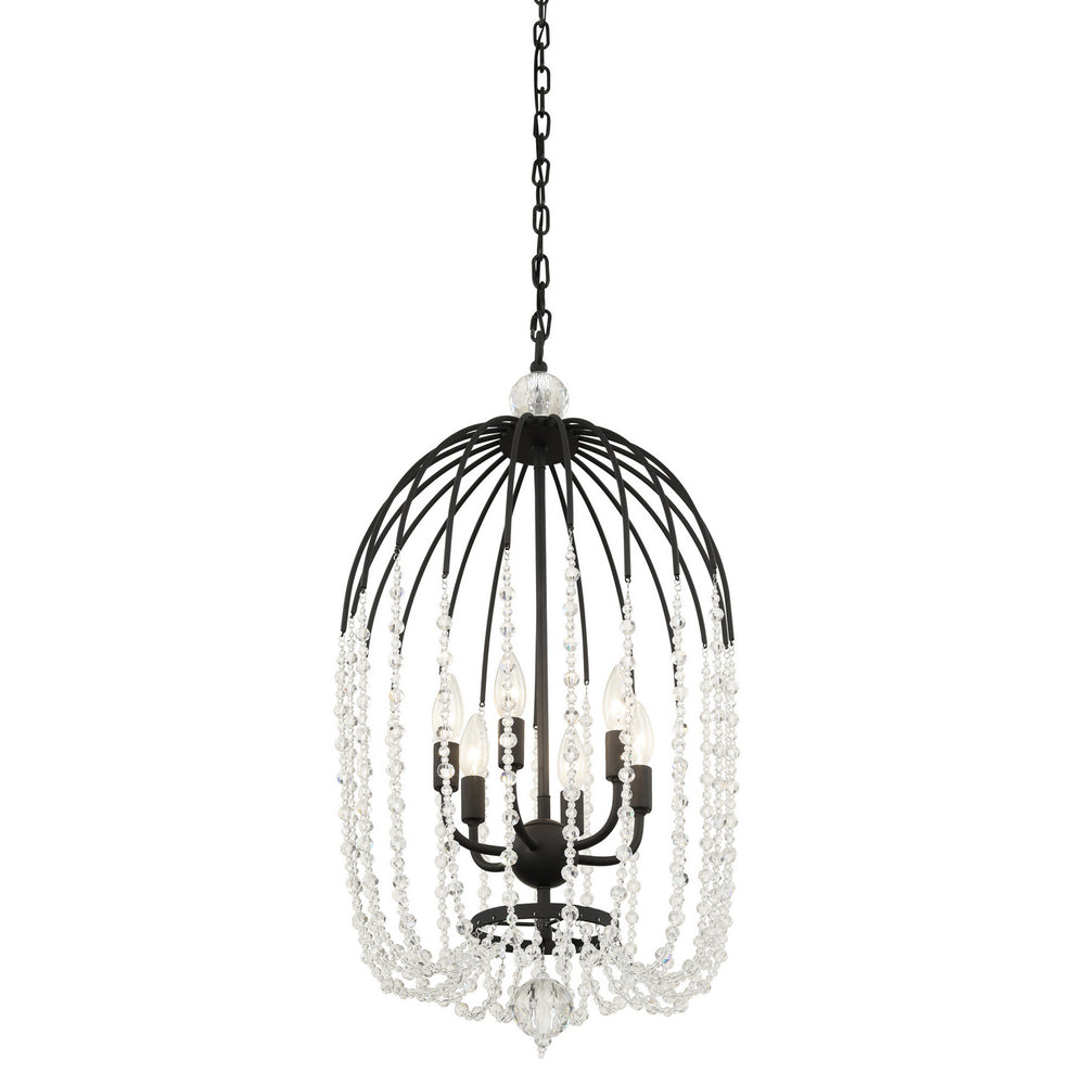 Varaluz - 343F06MB - Six Light Pendant - Voliere - Matte Black