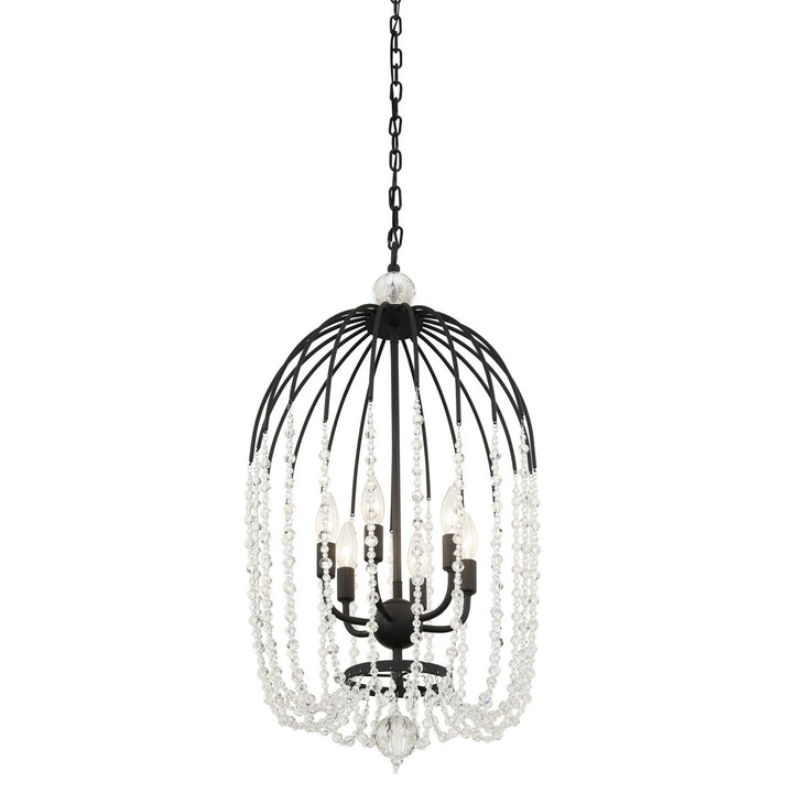 Varaluz - 343F06MB - Six Light Pendant - Voliere - Matte Black