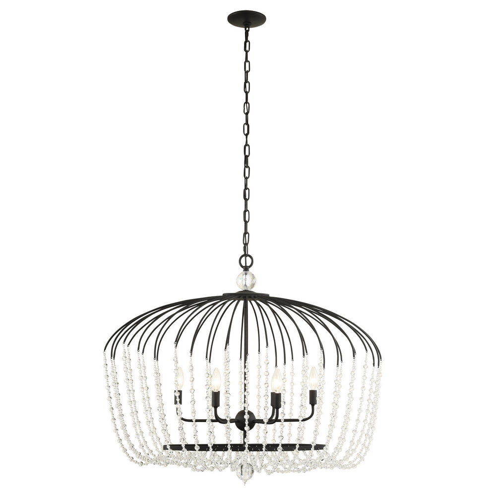 Varaluz - 343N06MB - Six Light Pendant - Voliere - Matte Black
