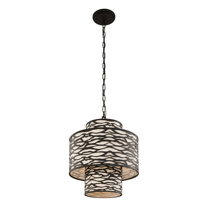 Varaluz - 348P04CB - Four Light Pendant - Kato - Carbon Black