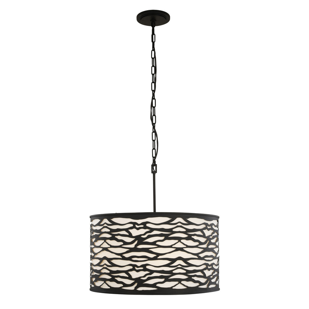 Varaluz - 348P05CB - Five Light Pendant - Kato - Carbon Black