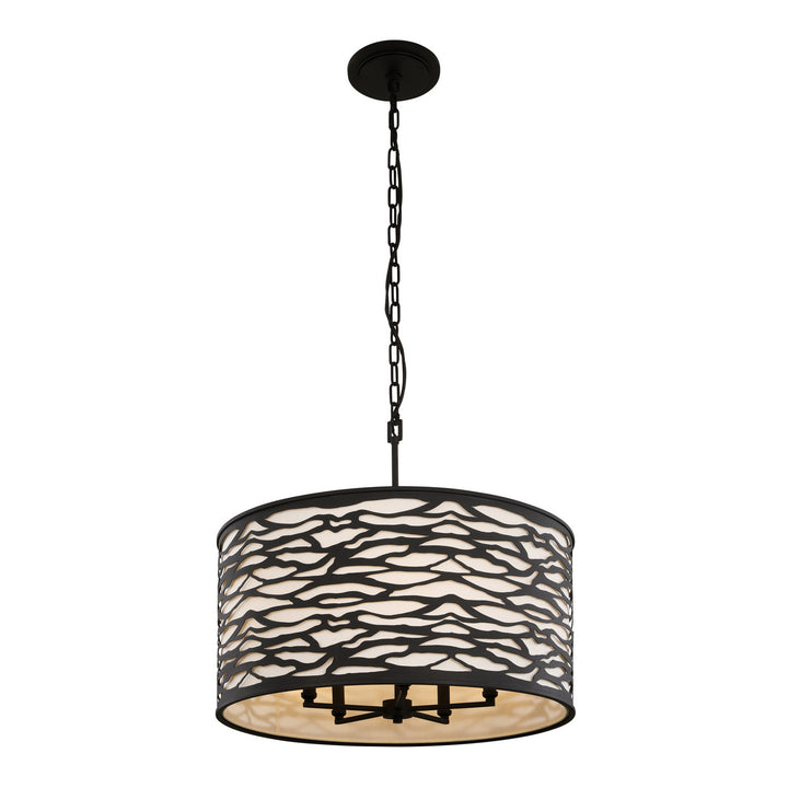 Varaluz - 348P05CB - Five Light Pendant - Kato - Carbon Black