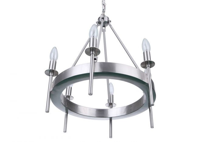 Craftmade Canada - 54326-BNK - Six Light Chandelier - Larrson - Brushed Polished Nickel