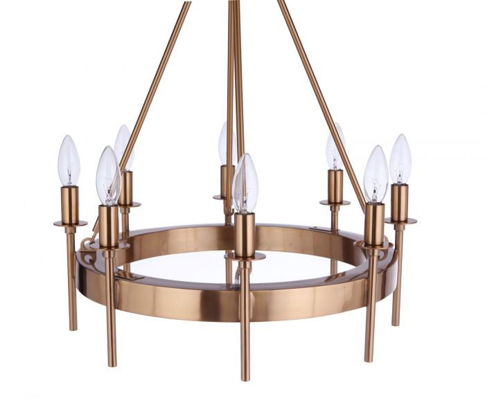 Craftmade Canada - 54328-SB - Eight Light Chandelier - Larrson - Satin Brass