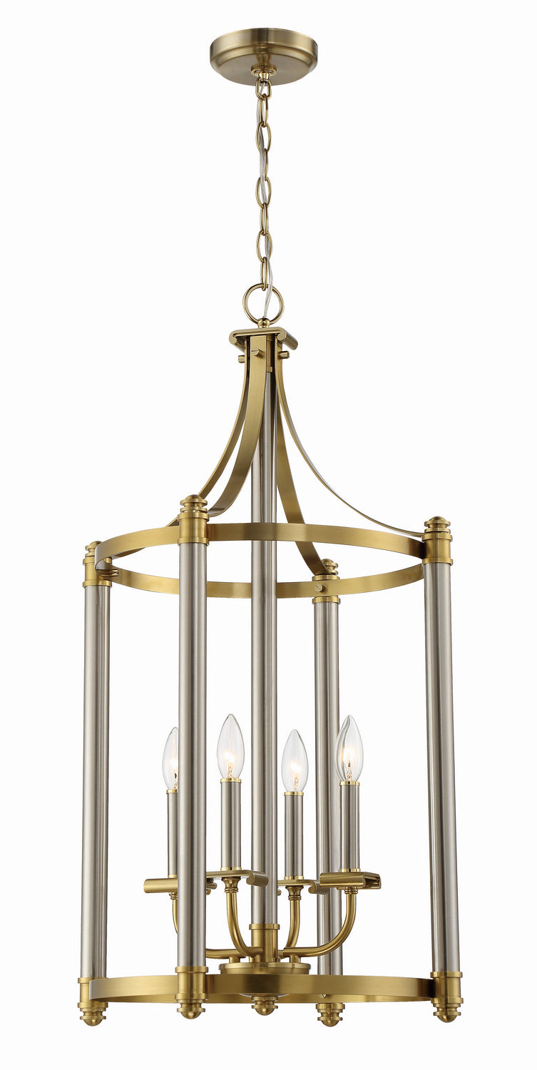 Craftmade Canada - 54834-BNKSB - Four Light Foyer Pendant - Stanza - Brushed Polished Nickel/Satin Brass
