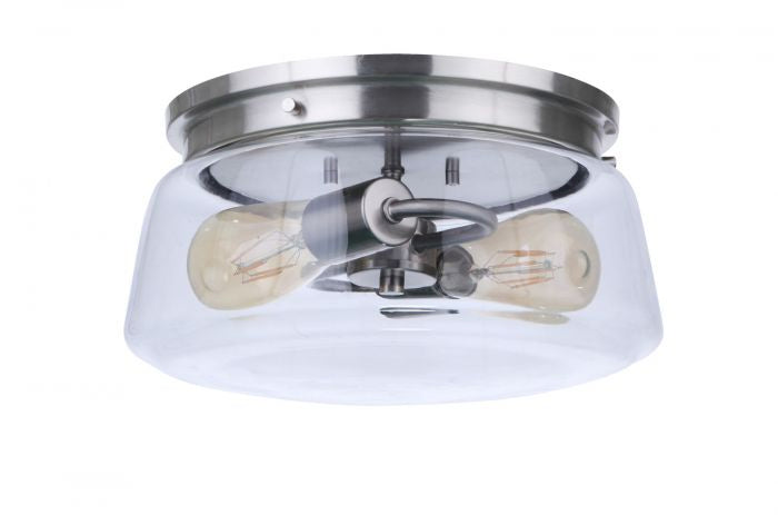 Craftmade Canada - ZA3837-SA - Two Light Outdoor Flush Mount - Laclede - Satin Aluminum