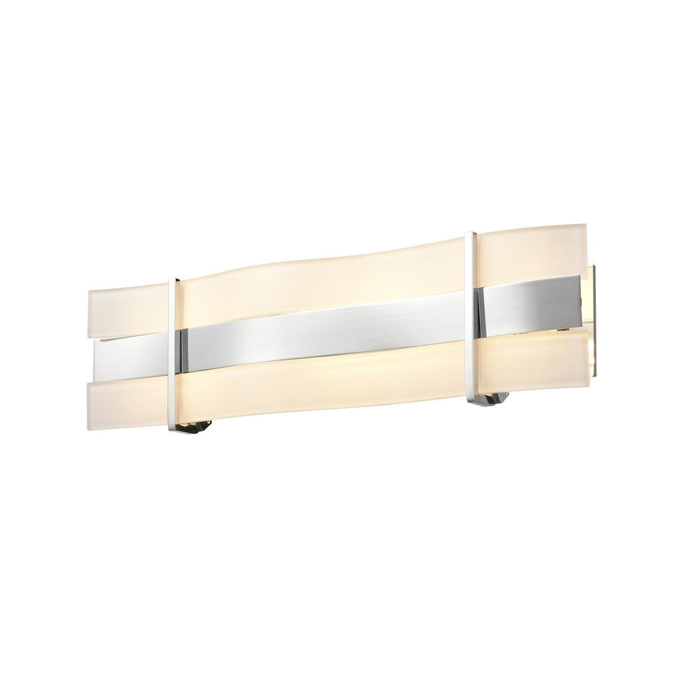 DVI Canada - DVP15793CH-SSW - LED Vanity - Tides Cct - Chrome w/Silk Screened White Glass