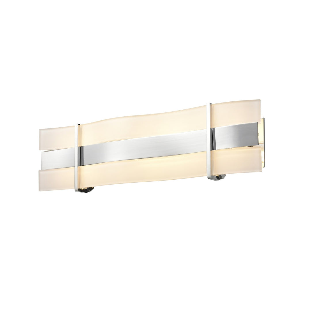 DVI Canada - DVP15793CH-SSW - LED Vanity - Tides Cct - Chrome w/Silk Screened White Glass