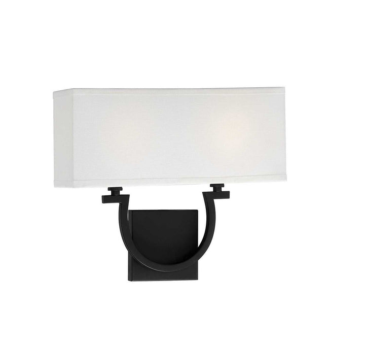 Rhodes Two Light Wall Sconce in Matte Black Savoy House