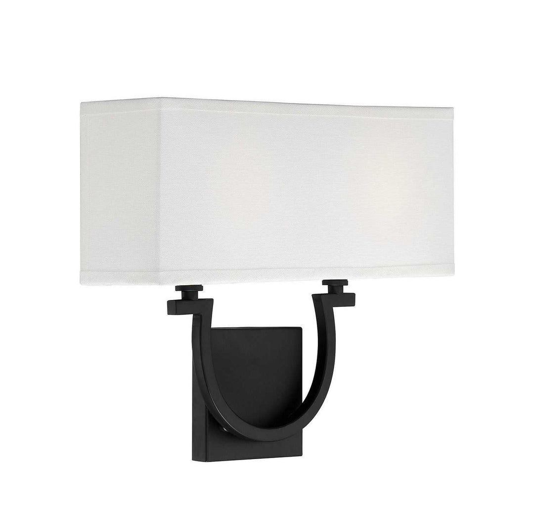 Rhodes Two Light Wall Sconce in Matte Black Savoy House