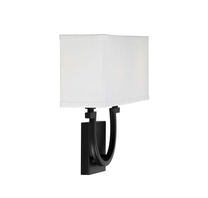 Rhodes Two Light Wall Sconce in Matte Black Savoy House