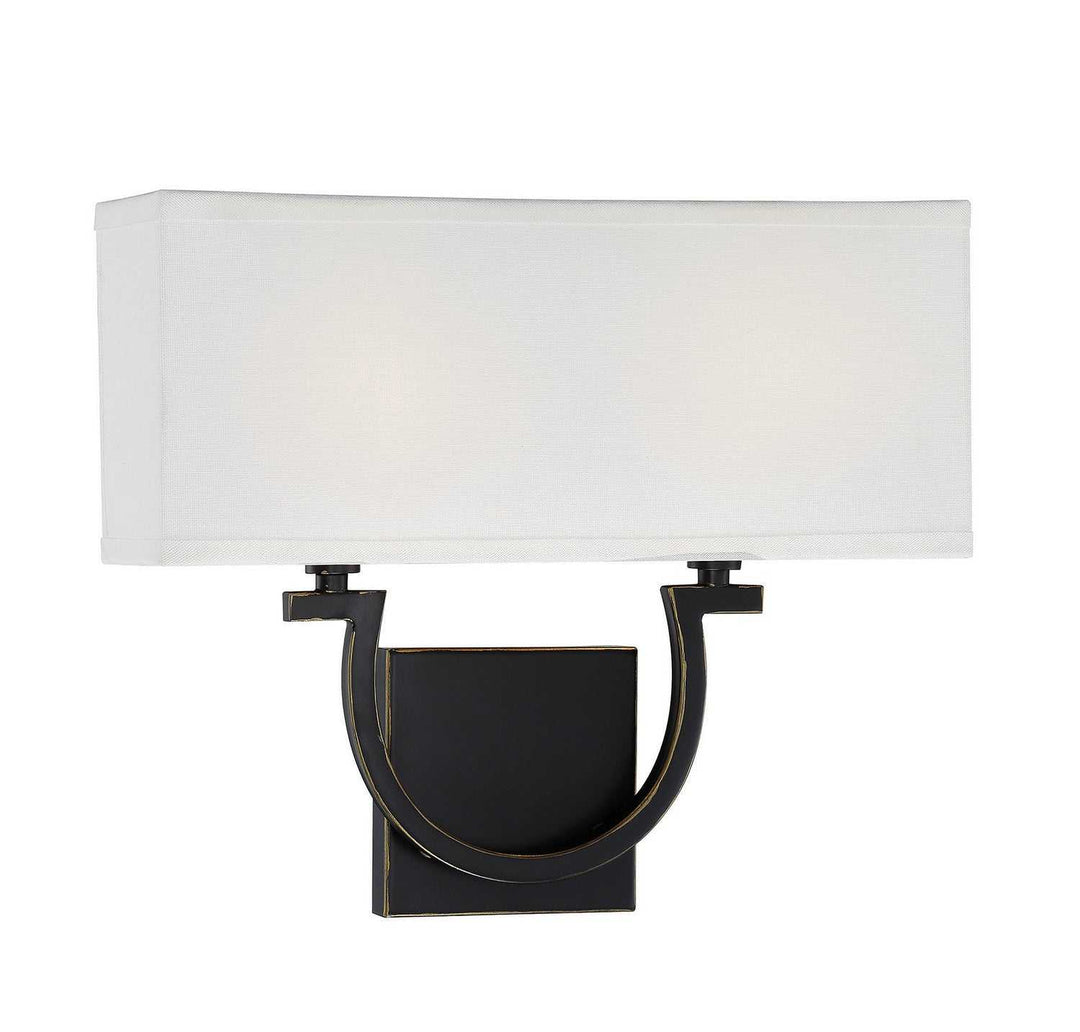 Rhodes Two Light Wall Sconce in Classic Bronze Savoy House