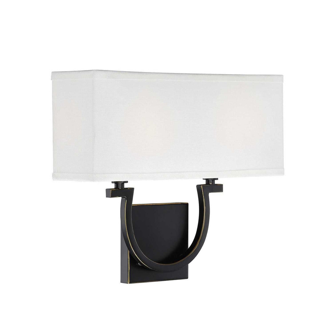Rhodes Two Light Wall Sconce in Classic Bronze Savoy House
