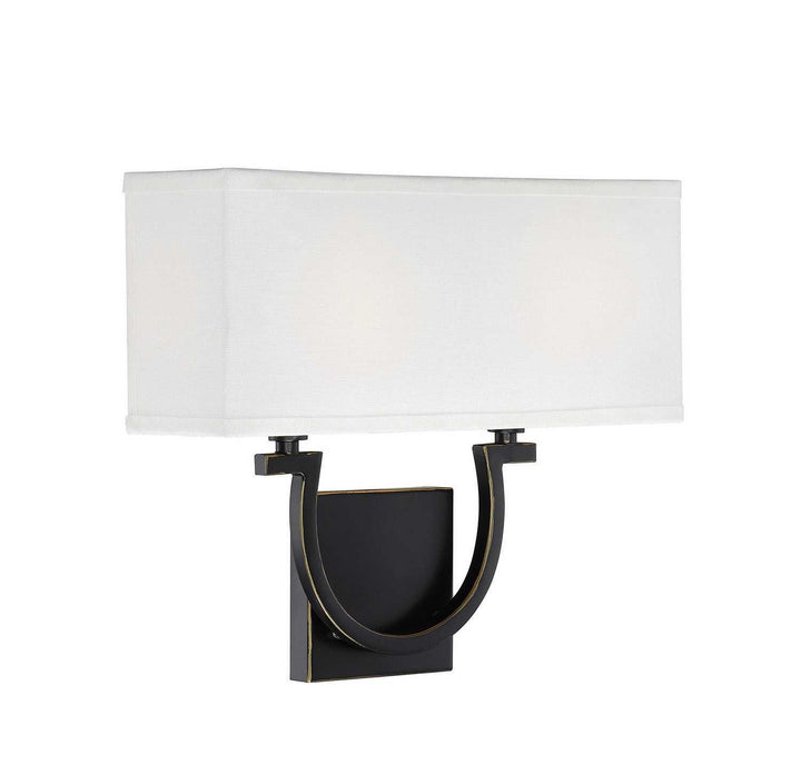 Rhodes Two Light Wall Sconce in Classic Bronze Savoy House