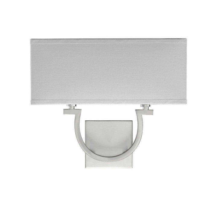Rhodes Two Light Wall Sconce in Satin Nickel Savoy House