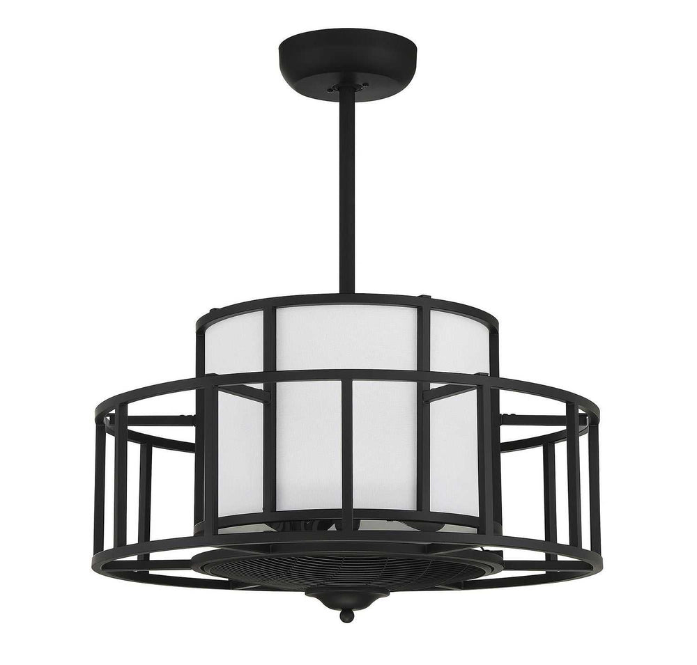 Oslo Four Light Fan D'Lier in Matte Black Savoy House