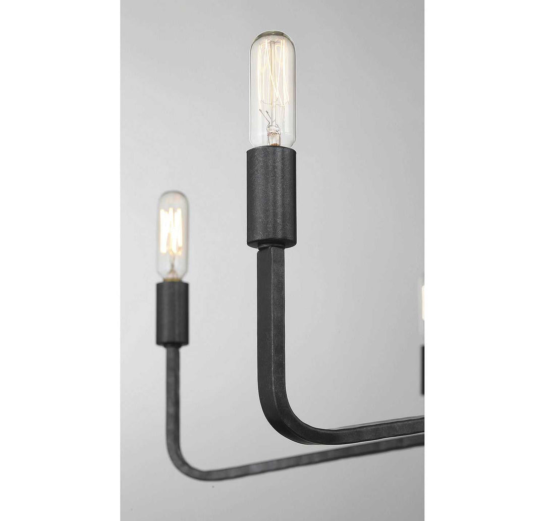 Salem Eight Light Chandelier in Forged Iron Savoy House